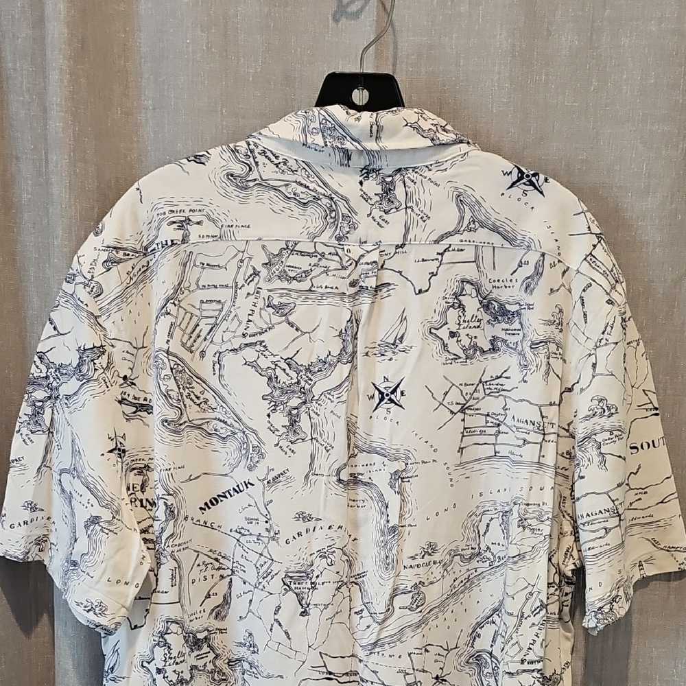 Ralph Lauren Mens Blue Label Knit Oxford Short Sleeve Map Print Polo Shirt - Picture 10 of 16